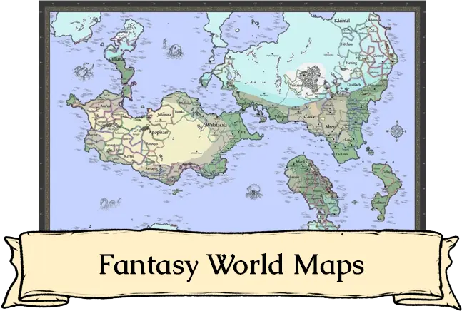 Fantasy World Atlases: worldbuilding maps
